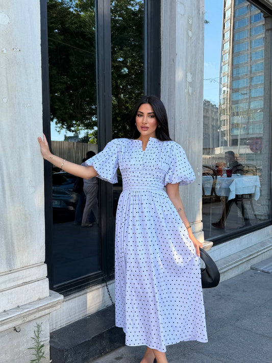 Aurora Dotted Maxi Dress