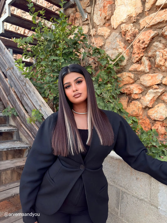 طقم بنطلون أسود بخصر محدد