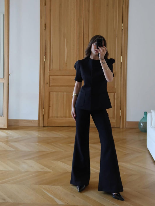 BLACK BALLOON SLEEVE SET