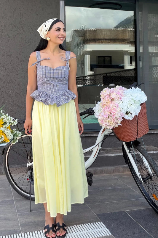 Lemon Breeze Maxi Skirt