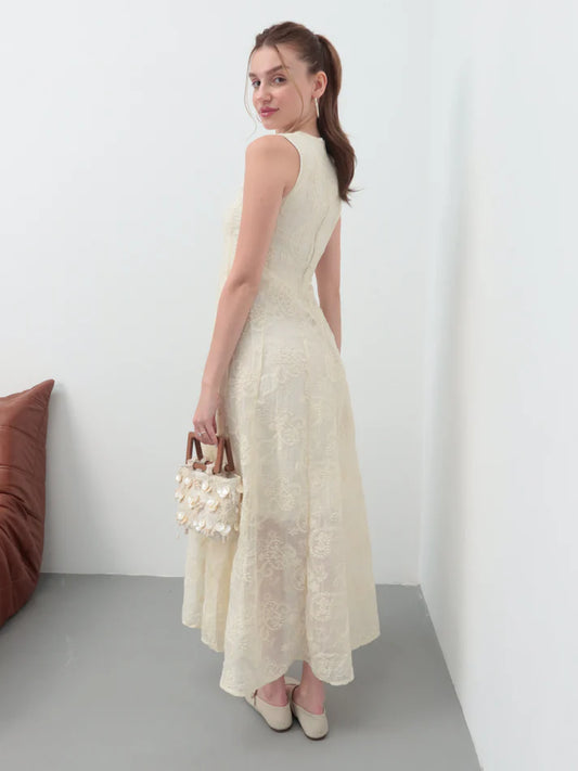 Ivory Jacquard Dress