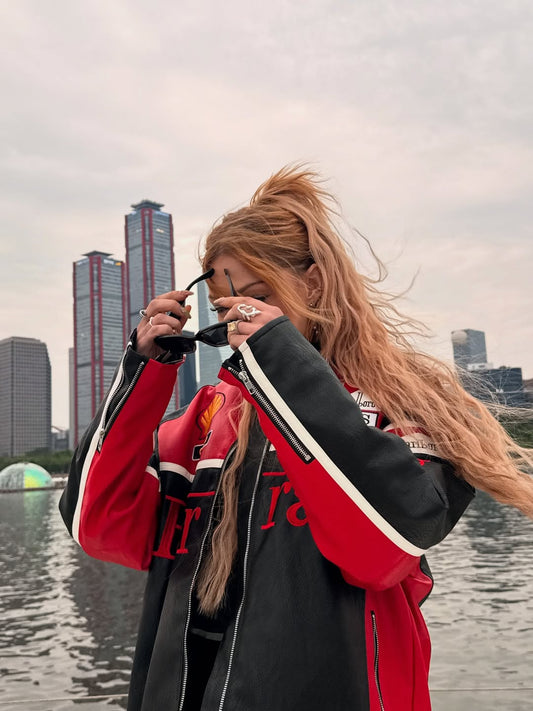 جاكيت جلدي لسباقات فورمولا فيراري F1