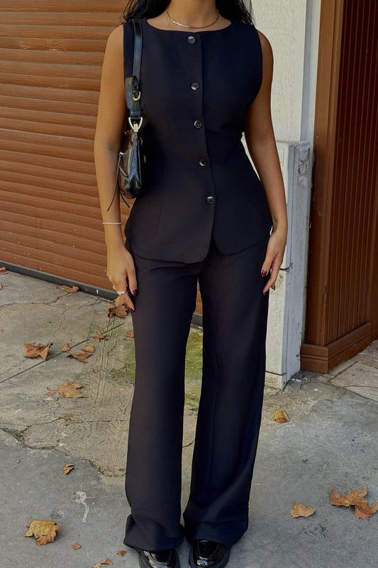 طقم لاماري العلوي والسفلي برباط خصر