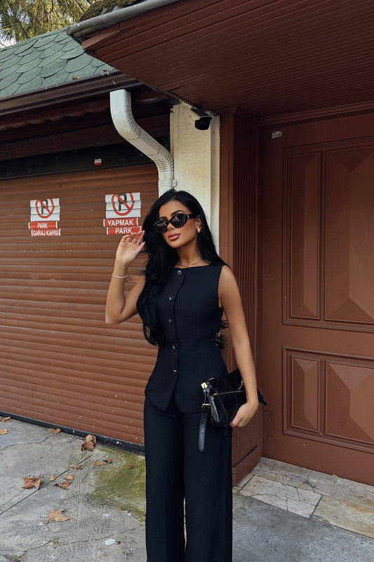 طقم لاماري العلوي والسفلي برباط خصر