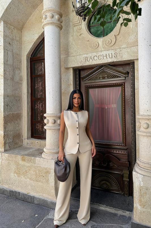 طقم لاماري العلوي والسفلي برباط خصر