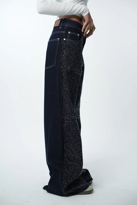 Raw Rhinestone Denim