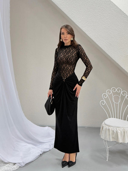 Espresso Lace Two-Piece Set