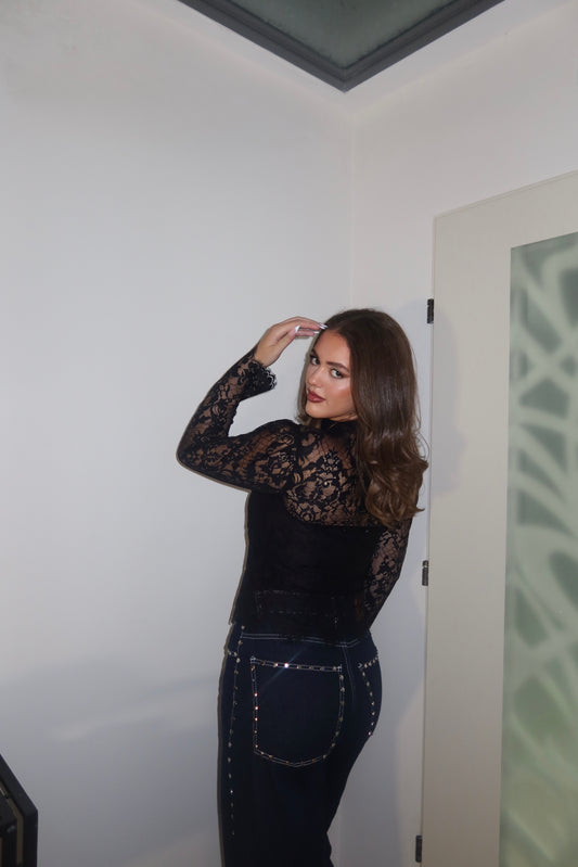 Chinese Lace Long Sleeve Top