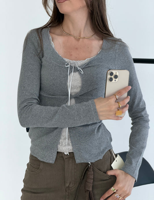 Arverna Soft Lace Wrap Top