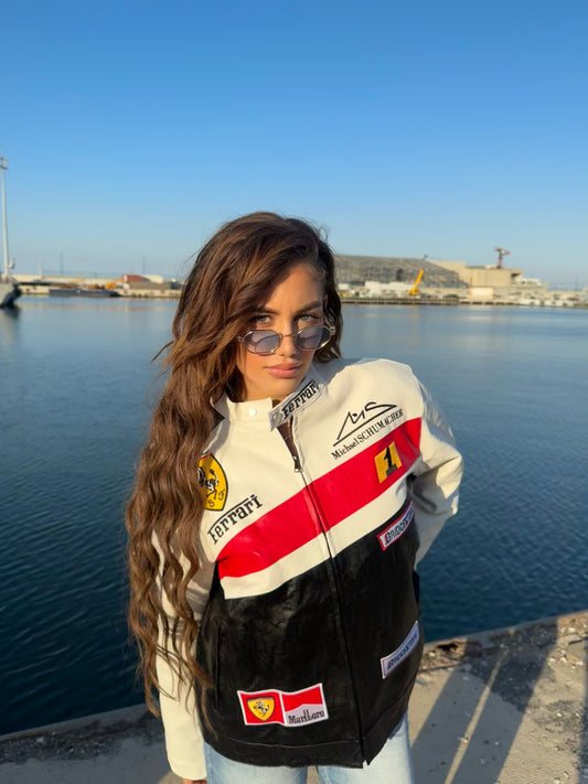 جاكيت جلدي لسباقات فورمولا فيراري F1