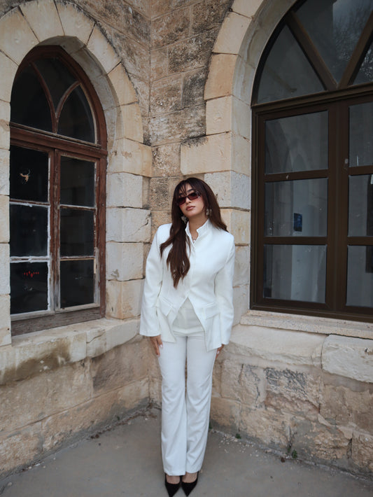 Classic Ivory White Two-Piece Suit