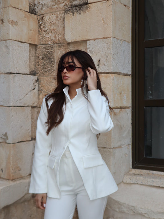 Classic Ivory White Two-Piece Suit