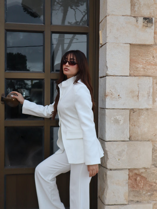Classic Ivory White Two-Piece Suit