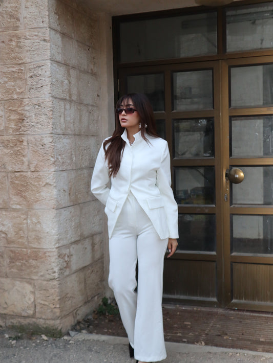Classic Ivory White Two-Piece Suit