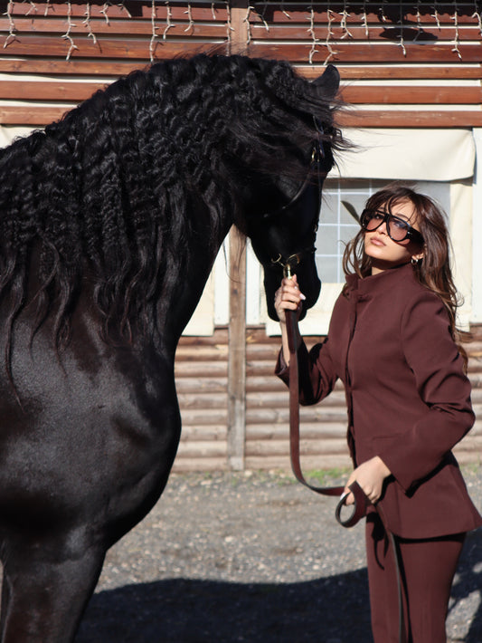 Classic Ivory Brown Two-Piece Suit