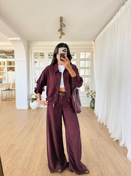 Helen Waistband and Wide-Leg Flowy Set