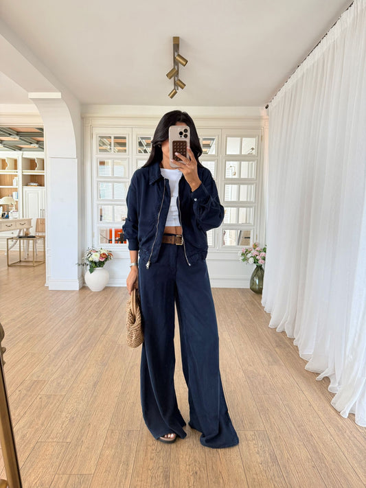 Helen Waistband and Wide-Leg Flowy Set