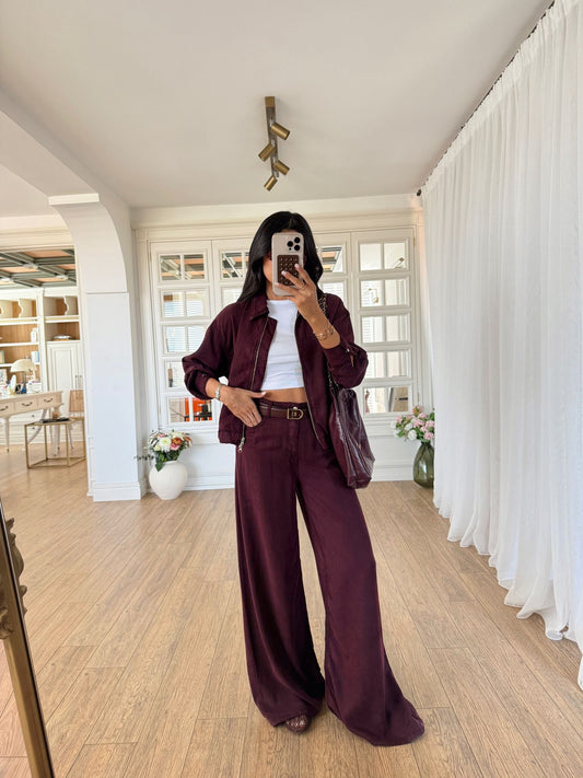 Helen Waistband and Wide-Leg Flowy Set
