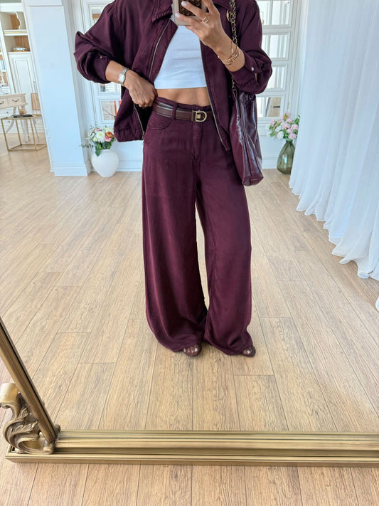 Helen Waistband and Wide-Leg Flowy Set