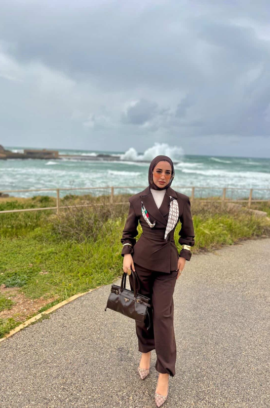 Brown 4-Button Side Suit