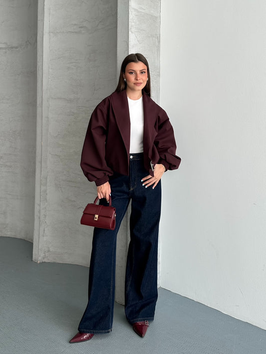 CROP WITH BELT DETAIL JACKET