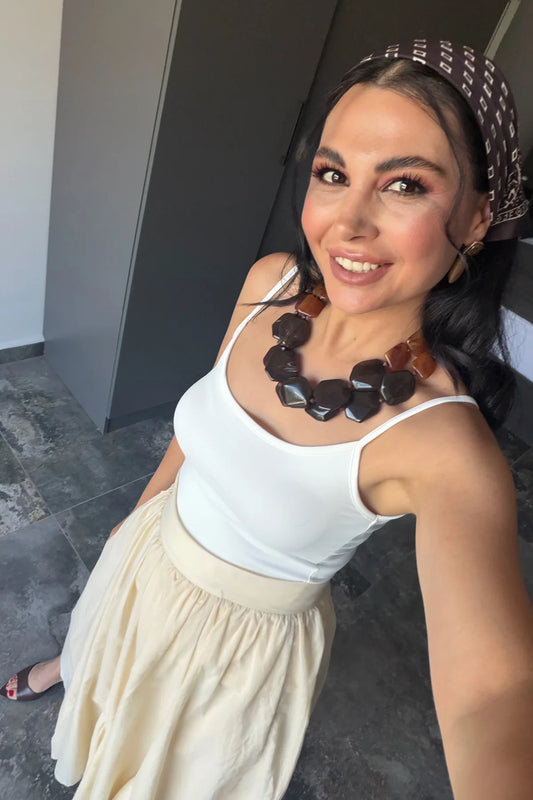 Beige Breeze Maxi Skirt