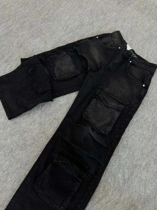 بنطال كارغو أسود من ROPE