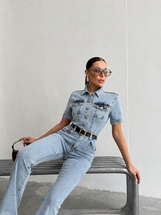 Womens Denim Jumpsuit