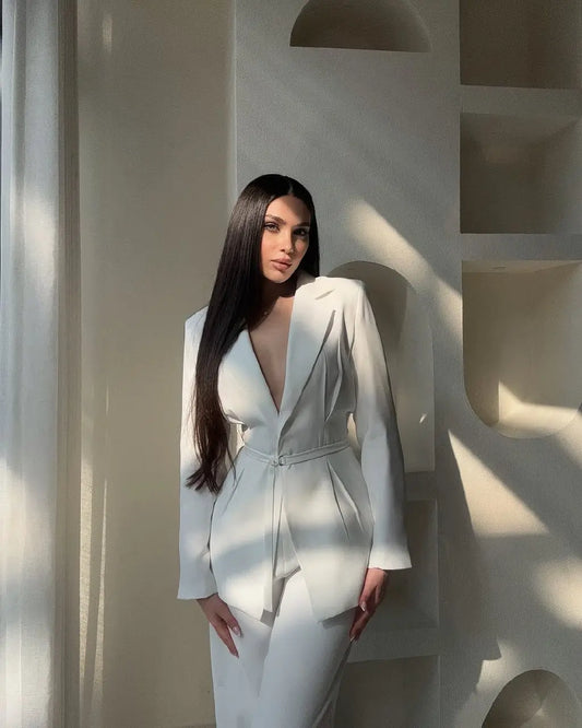 حزام خصر فاخر للبدلة البيضاء