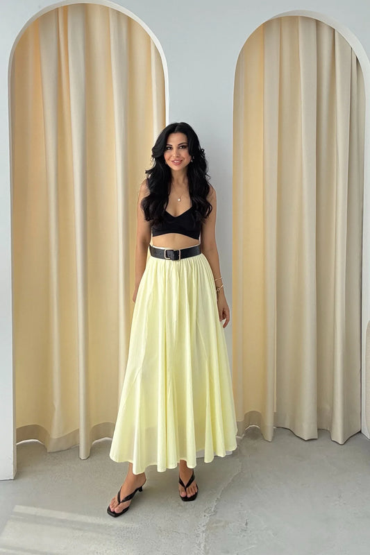 Lemon Breeze Maxi Skirt