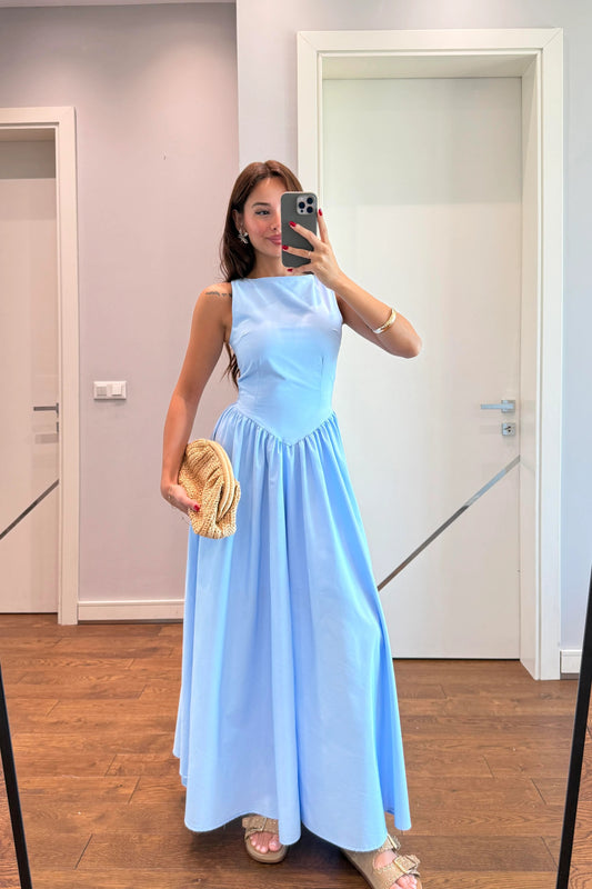 WAIST DETAILED DESIGN DRESS