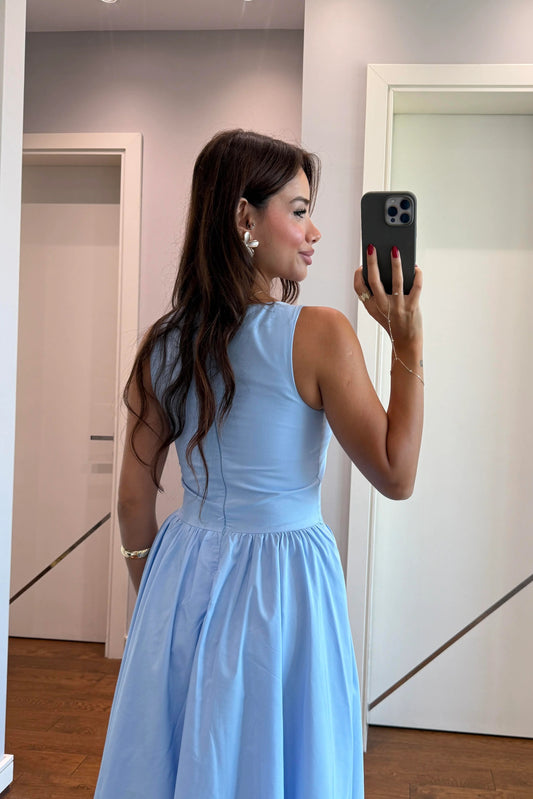 WAIST DETAILED DESIGN DRESS