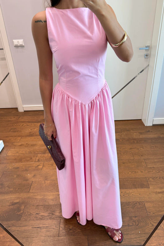 WAIST DETAILED DESIGN DRESS