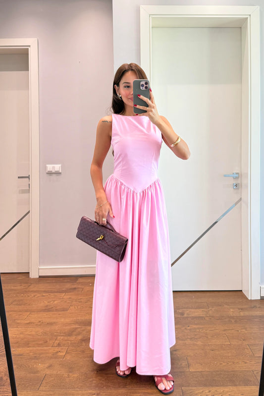 WAIST DETAILED DESIGN DRESS