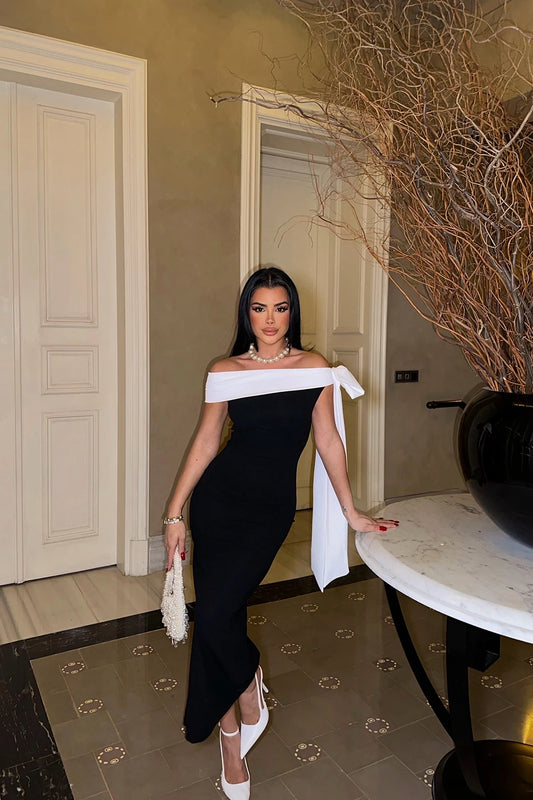 Brianna Double Color Dress