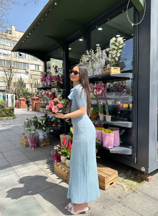 Celeste Pearl Knit Dress