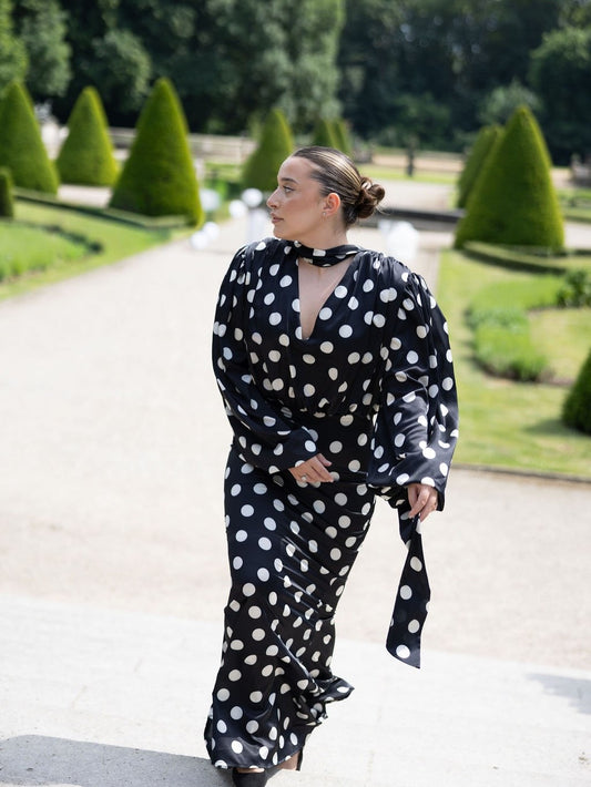 The Polka Black Maxi Dress