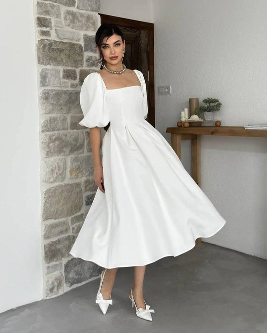 فستان بنجامين متوسط الطول بتصميم A-Line