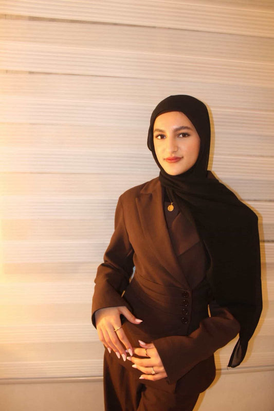 Brown 4-Button Side Suit