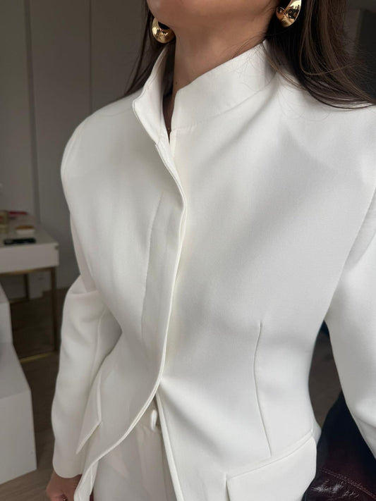 Classic Ivory White Two-Piece Suit