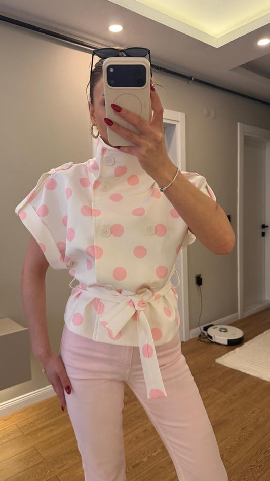 Polka Dot Tailored Jacket
