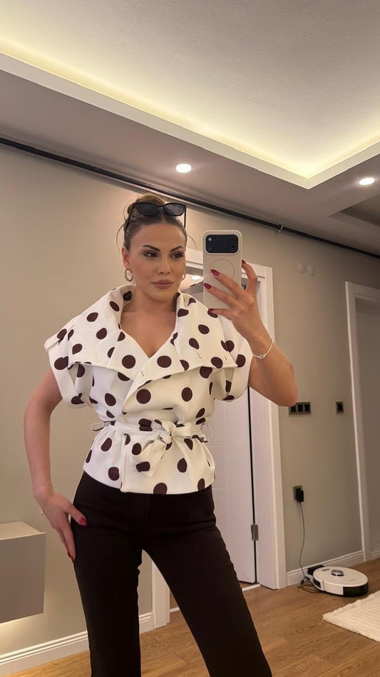 Polka Dot Tailored Jacket