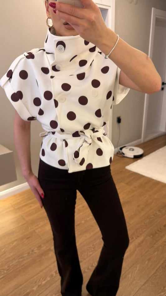 Polka Dot Tailored Jacket