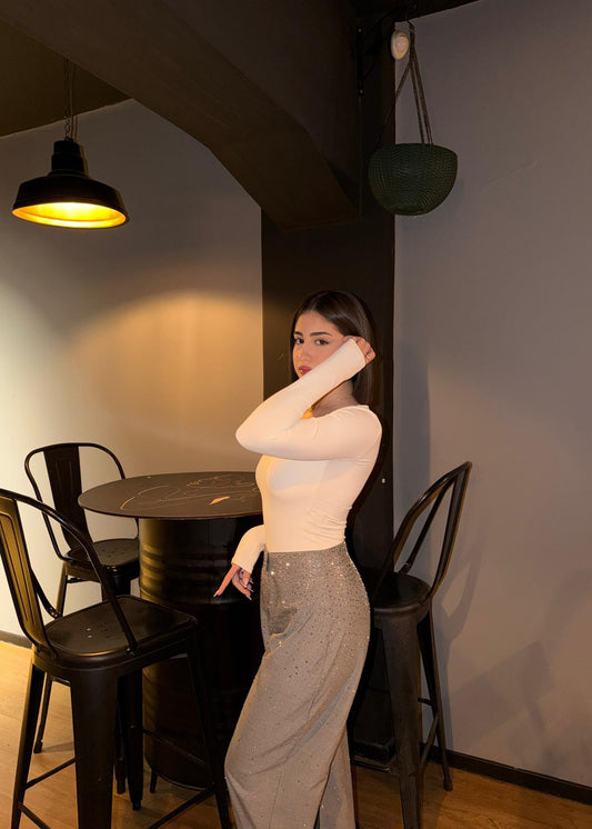 Grey Shynix Embellished Trousers