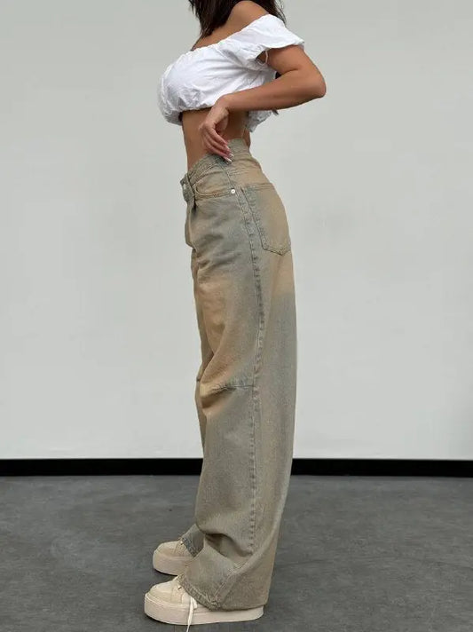 بنطال جينز فضفاض