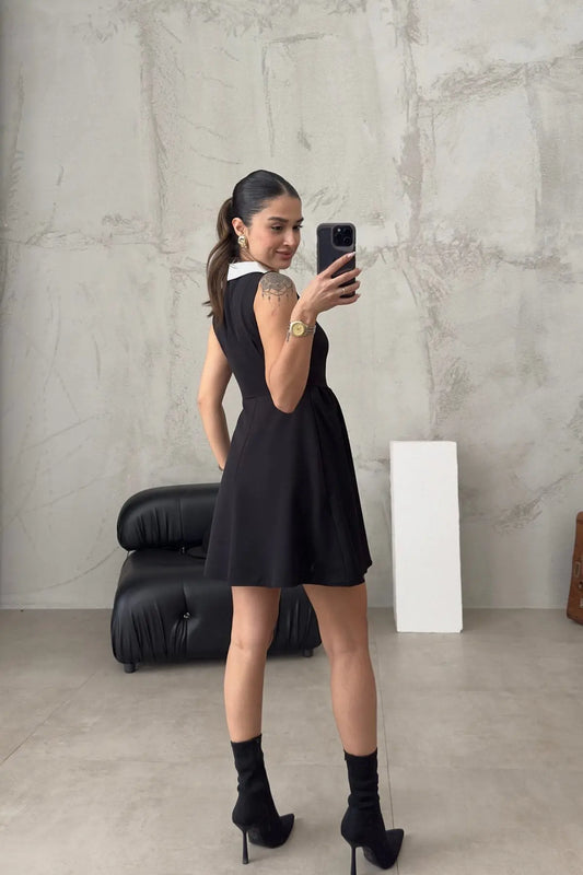 فستان بياقة قميص وأزرار