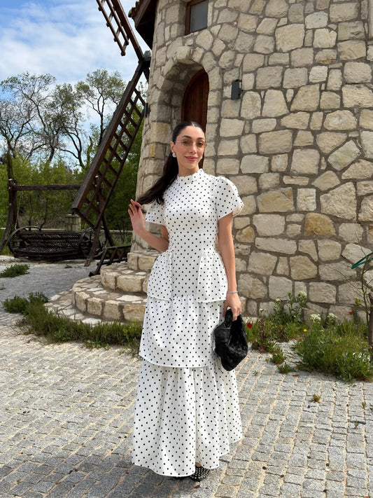 WHITE RUFFLED CORSET DETAIL DRESS