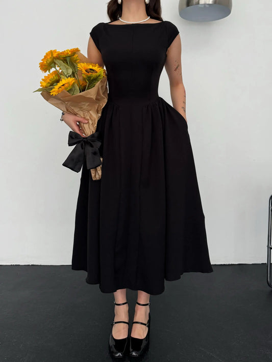 Waist-fit Balloon Dress