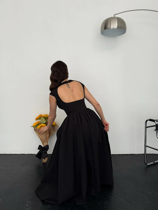 Waist-fit Balloon Dress