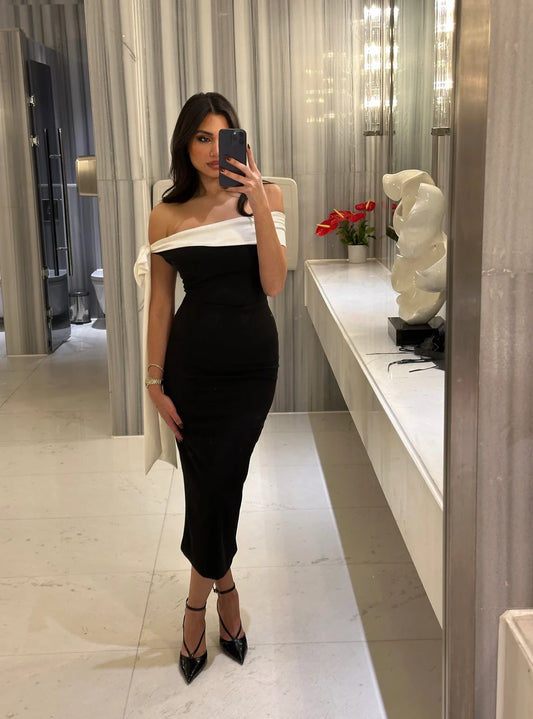 Brianna Double Color Dress